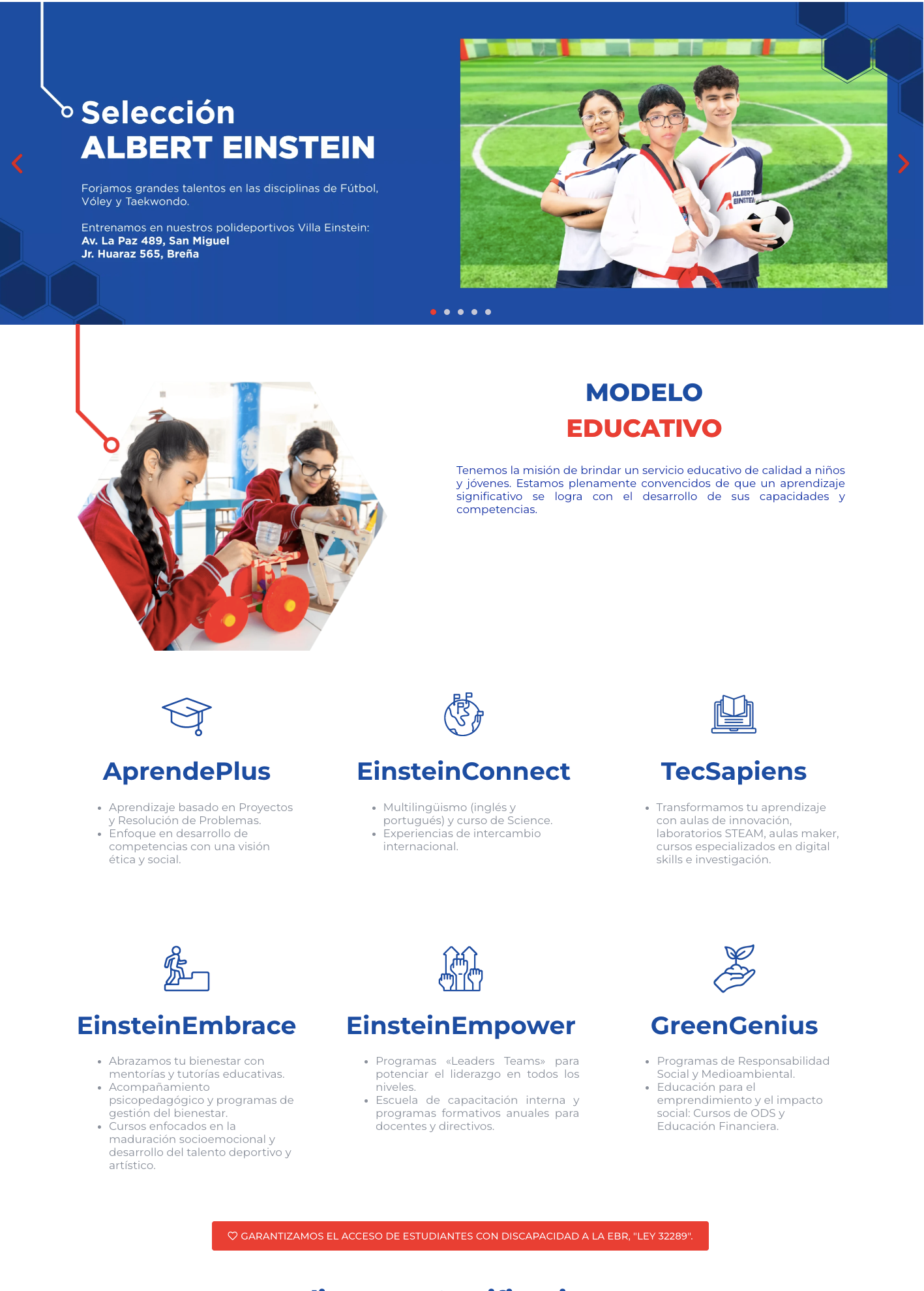 Colegio Einstein - Portal Web Institucional
