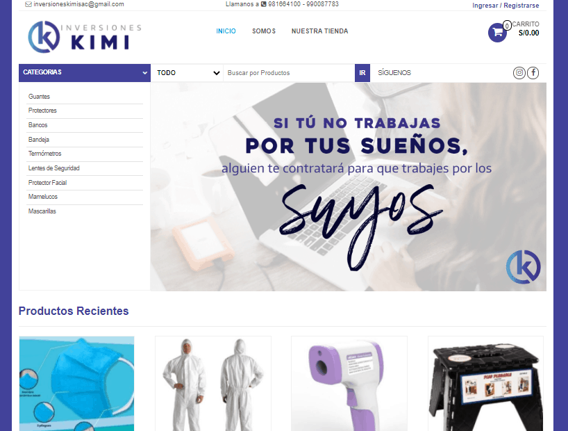 Inversiones Kimi - Landing Page